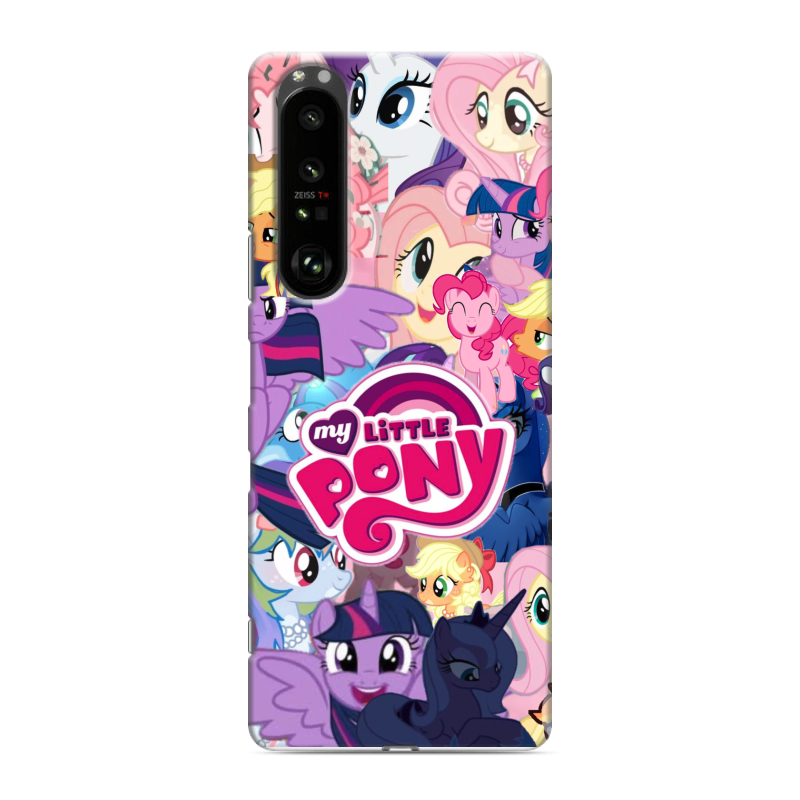 Пластиковый чехол на Sony Xperia 1 III с принтом My little pony Дружба чудо Пластиковый чехол на Sony Xperia 1 III с принтом My little pony Дружба чудо