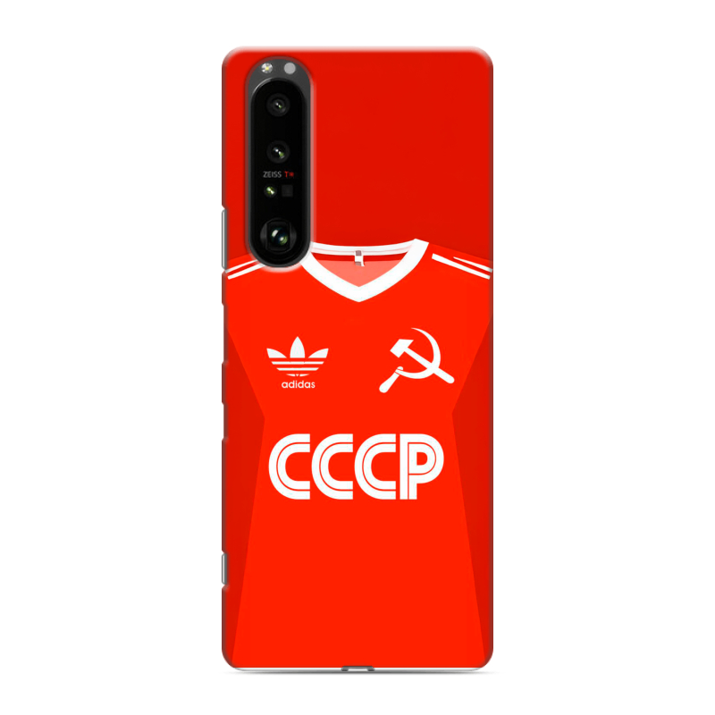 Пластиковый чехол на Sony Xperia 1 III с принтом Флаг Герб СССР Пластиковый чехол на Sony Xperia 1 III с принтом Флаг Герб СССР