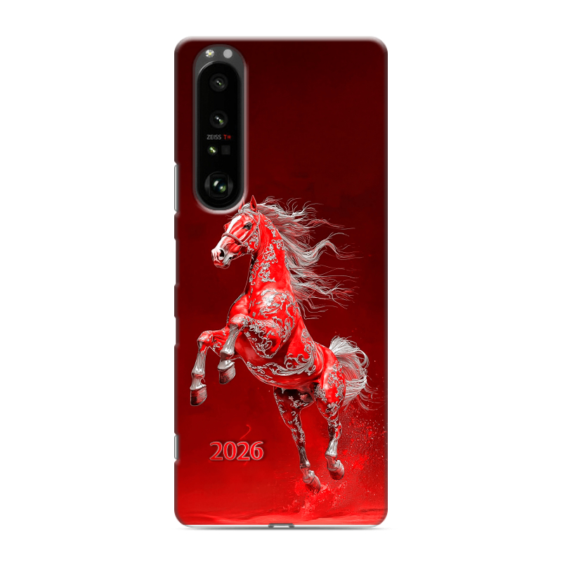 Силиконовый противоударный чехол на Sony Xperia 1 III с принтом Новый год Силиконовый противоударный чехол на Sony Xperia 1 III с принтом Новый год