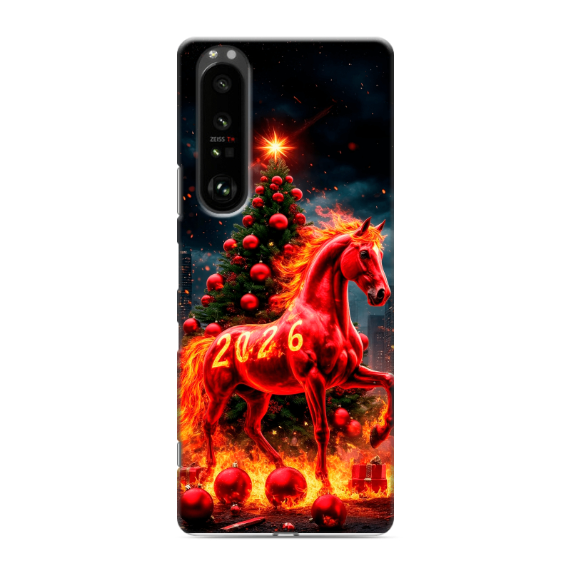Пластиковый чехол на Sony Xperia 1 III с принтом Новый год Пластиковый чехол на Sony Xperia 1 III с принтом Новый год