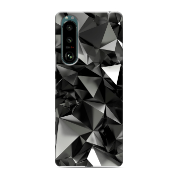 Силиконовый чехол на Sony Xperia 5 III с принтом Черные кристаллы Силиконовый чехол на Sony Xperia 5 III с принтом Черные кристаллы