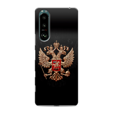 Силиконовый чехол на Sony Xperia 5 III с принтом Герб России Силиконовый чехол на Sony Xperia 5 III с принтом Герб России