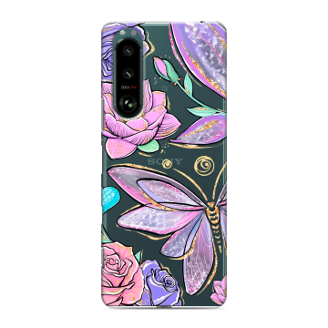 Силиконовый чехол на Sony Xperia 5 III с принтом Бабочки и цветы Силиконовый чехол на Sony Xperia 5 III с принтом Бабочки и цветы