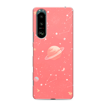 Силиконовый чехол на Sony Xperia 5 III с принтом Розовый космос Силиконовый чехол на Sony Xperia 5 III с принтом Розовый космос
