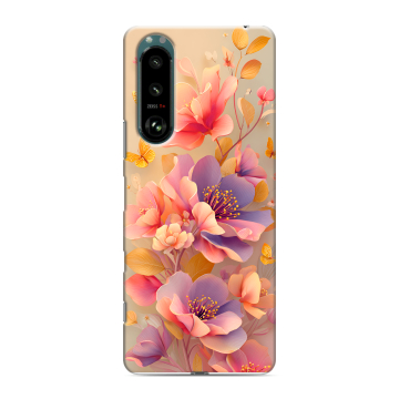 Силиконовый чехол на Sony Xperia 5 III с принтом Цветы и бабочки Силиконовый чехол на Sony Xperia 5 III с принтом Цветы и бабочки