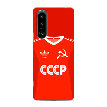 Силиконовый чехол на Sony Xperia 5 III с принтом Флаг Герб СССР Силиконовый чехол на Sony Xperia 5 III с принтом Флаг Герб СССР