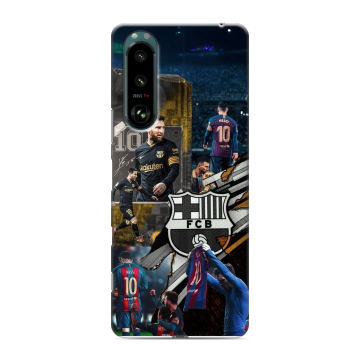 Силиконовый чехол на Sony Xperia 5 III с принтом Messi Barcelona Силиконовый чехол на Sony Xperia 5 III с принтом Messi Barcelona