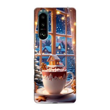 Силиконовый чехол на Sony Xperia 5 III с принтом Новый год Силиконовый чехол на Sony Xperia 5 III с принтом Новый год