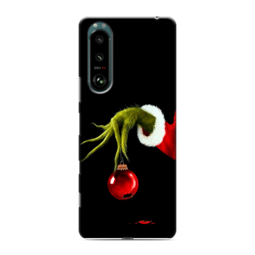 Силиконовый чехол на Sony Xperia 5 III с принтом Новый год Гринч Силиконовый чехол на Sony Xperia 5 III с принтом Новый год Гринч