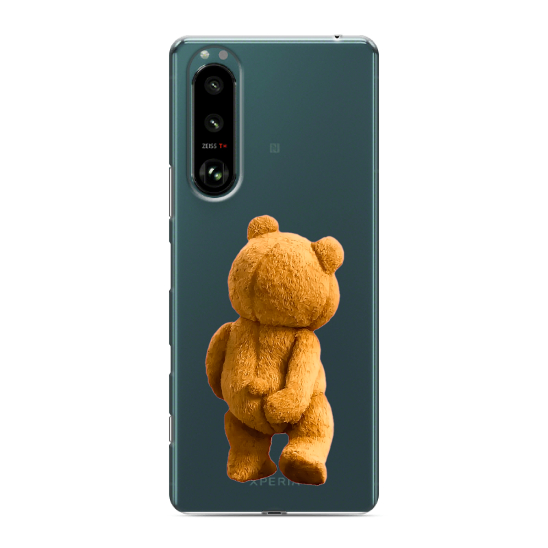 Силиконовый противоударный чехол на Sony Xperia 5 III с принтом Медведь Силиконовый противоударный чехол на Sony Xperia 5 III с принтом Медведь