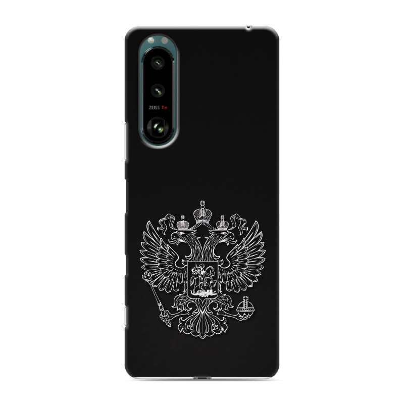 Силиконовый чехол на Sony Xperia 5 III с принтом Герб России Силиконовый чехол на Sony Xperia 5 III с принтом Герб России