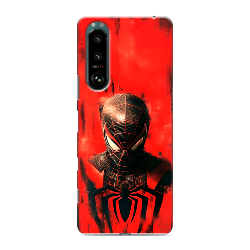 Силиконовый чехол на Sony Xperia 5 III с принтом человек паук spiderman Силиконовый чехол на Sony Xperia 5 III с принтом человек паук spiderman