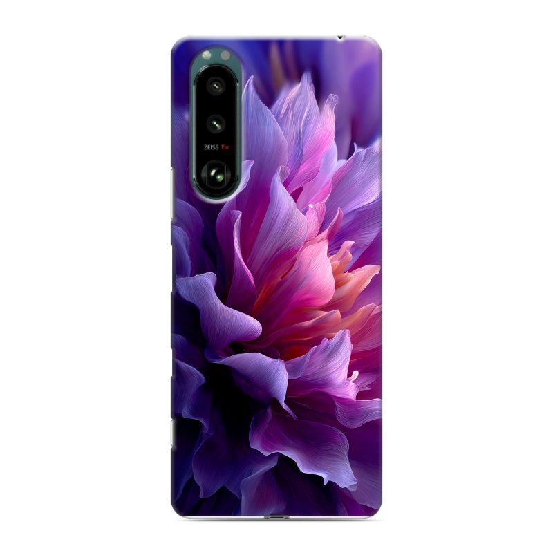 Силиконовый противоударный чехол на Sony Xperia 5 III с принтом женский цветы Силиконовый противоударный чехол на Sony Xperia 5 III с принтом женский цветы