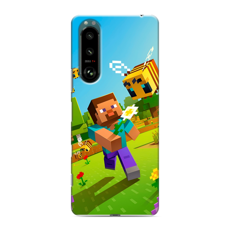 Силиконовый чехол на Sony Xperia 5 III с принтом Майнкрафт Minecraft Силиконовый чехол на Sony Xperia 5 III с принтом Майнкрафт Minecraft