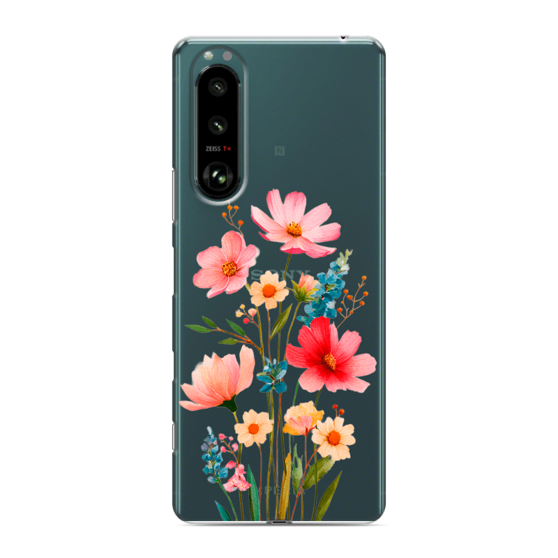 Силиконовый чехол на Sony Xperia 5 III с принтом Цветы Силиконовый чехол на Sony Xperia 5 III с принтом Цветы