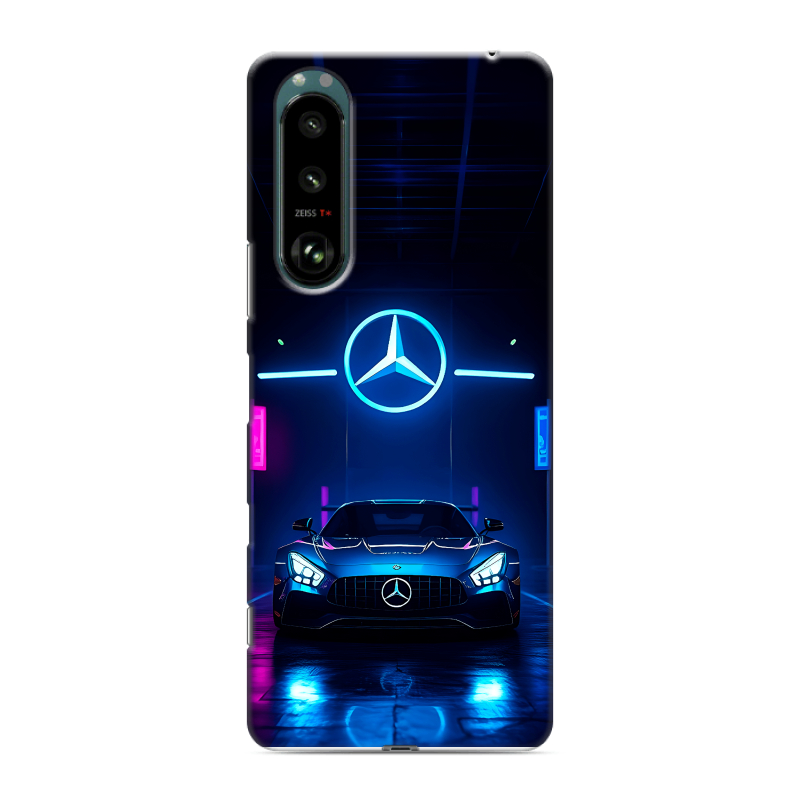 Силиконовый противоударный чехол на Sony Xperia 5 III с принтом Mercedes Мерседес Силиконовый противоударный чехол на Sony Xperia 5 III с принтом Mercedes Мерседес