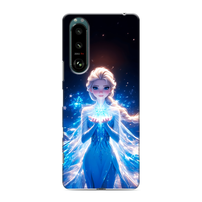 Силиконовый противоударный чехол на Sony Xperia 5 III с принтом Холодное сердце Frozen Силиконовый противоударный чехол на Sony Xperia 5 III с принтом Холодное сердце Frozen
