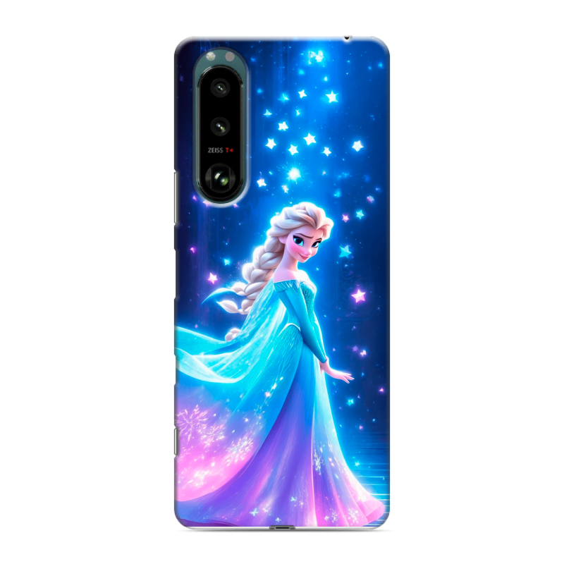 Силиконовый противоударный чехол на Sony Xperia 5 III с принтом Холодное сердце Frozen Силиконовый противоударный чехол на Sony Xperia 5 III с принтом Холодное сердце Frozen