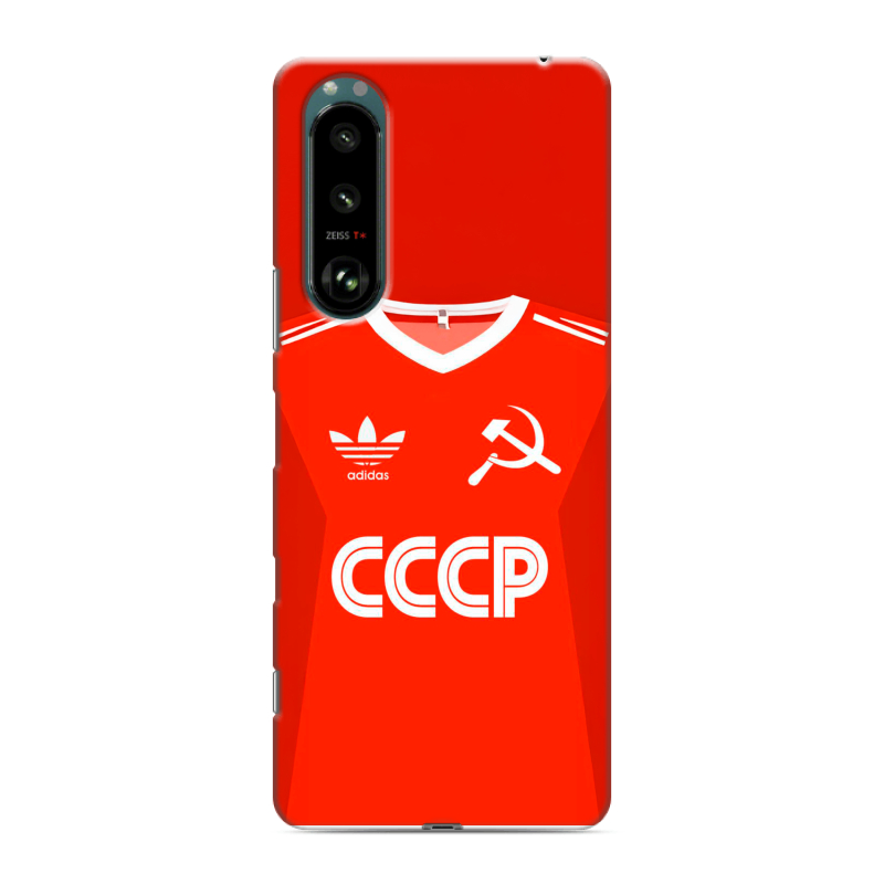 Силиконовый чехол на Sony Xperia 5 III с принтом Флаг Герб СССР Силиконовый чехол на Sony Xperia 5 III с принтом Флаг Герб СССР