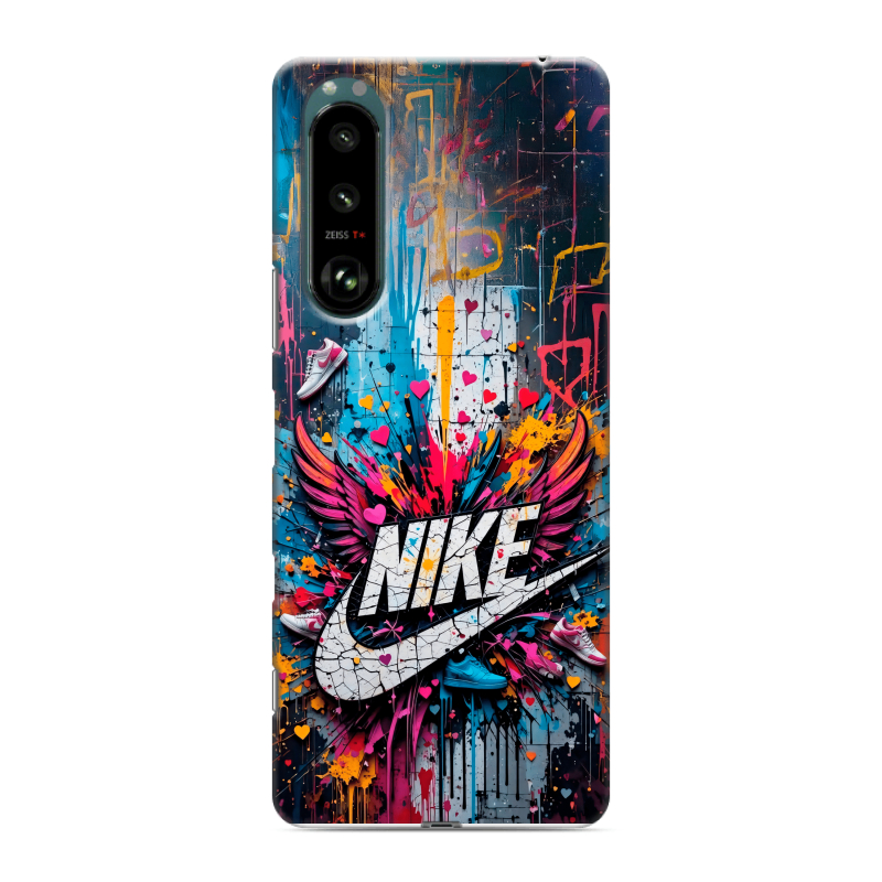 Силиконовый противоударный чехол на Sony Xperia 5 III с принтом Nike Найк Силиконовый противоударный чехол на Sony Xperia 5 III с принтом Nike Найк