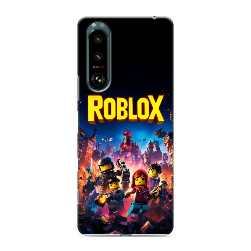 Силиконовый противоударный чехол на Sony Xperia 5 III с принтом Roblox Роблокс Силиконовый противоударный чехол на Sony Xperia 5 III с принтом Roblox Роблокс