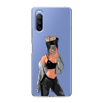 Силиконовый противоударный чехол на Sony Xperia 10 III с принтом Женские принты Силиконовый противоударный чехол на Sony Xperia 10 III с принтом Женские принты