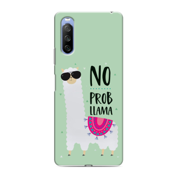 Силиконовый противоударный чехол на Sony Xperia 10 III с принтом Лама Силиконовый противоударный чехол на Sony Xperia 10 III с принтом Лама
