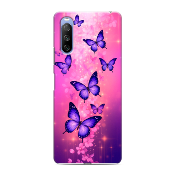 Силиконовый противоударный чехол на Sony Xperia 10 III с принтом Бабочки Силиконовый противоударный чехол на Sony Xperia 10 III с принтом Бабочки