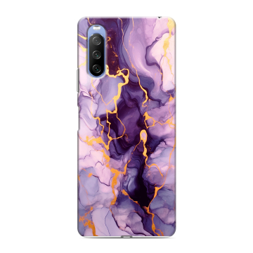 Силиконовый противоударный чехол на Sony Xperia 10 III с принтом Мрамор Силиконовый противоударный чехол на Sony Xperia 10 III с принтом Мрамор