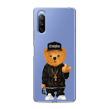 Силиконовый противоударный чехол на Sony Xperia 10 III с принтом Мишка Силиконовый противоударный чехол на Sony Xperia 10 III с принтом Мишка