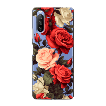 Силиконовый противоударный чехол на Sony Xperia 10 III с принтом Розы Силиконовый противоударный чехол на Sony Xperia 10 III с принтом Розы
