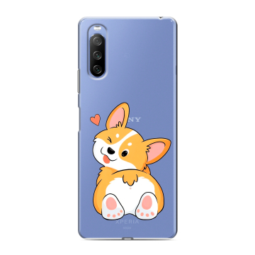 Силиконовый противоударный чехол на Sony Xperia 10 III с принтом Корги Силиконовый противоударный чехол на Sony Xperia 10 III с принтом Корги