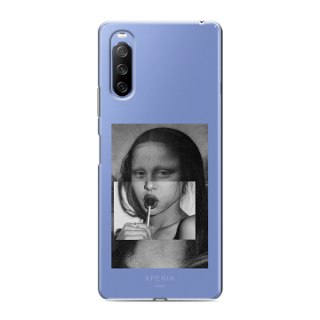 Силиконовый противоударный чехол на Sony Xperia 10 III с принтом Мона Лиза Силиконовый противоударный чехол на Sony Xperia 10 III с принтом Мона Лиза