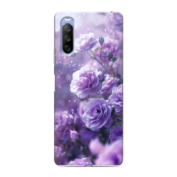 Силиконовый противоударный чехол на Sony Xperia 10 III с принтом Розы цветы Силиконовый противоударный чехол на Sony Xperia 10 III с принтом Розы цветы