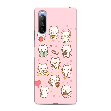 Силиконовый противоударный чехол на Sony Xperia 10 III с принтом Hello Kitty Хелоу Кити Силиконовый противоударный чехол на Sony Xperia 10 III с принтом Hello Kitty Хелоу Кити