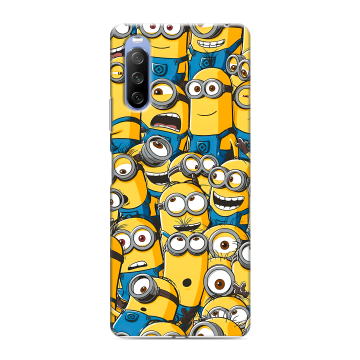Силиконовый противоударный чехол на Sony Xperia 10 III с принтом Миньоны Силиконовый противоударный чехол на Sony Xperia 10 III с принтом Миньоны