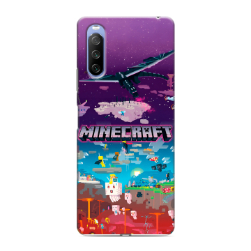 Силиконовый противоударный чехол на Sony Xperia 10 III с принтом Майнкрафт Minecraft Силиконовый противоударный чехол на Sony Xperia 10 III с принтом Майнкрафт Minecraft