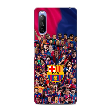 Силиконовый противоударный чехол на Sony Xperia 10 III с принтом Барселона Barcelona