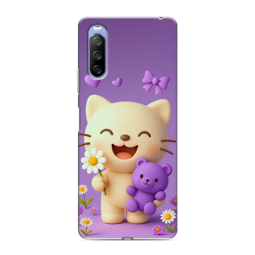 Силиконовый противоударный чехол на Sony Xperia 10 III с принтом для девочек Силиконовый противоударный чехол на Sony Xperia 10 III с принтом для девочек