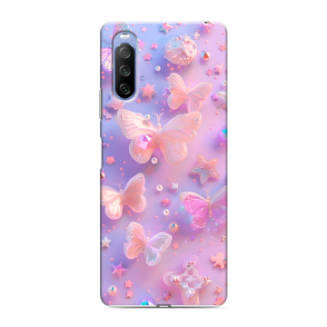 Силиконовый противоударный чехол на Sony Xperia 10 III с принтом Бабочки
