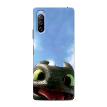 Силиконовый противоударный чехол на Sony Xperia 10 III с принтом Как приручить дракона Силиконовый противоударный чехол на Sony Xperia 10 III с принтом Как приручить дракона