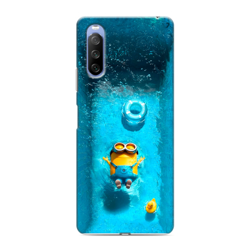 Силиконовый противоударный чехол на Sony Xperia 10 III с принтом Миньоны Силиконовый противоударный чехол на Sony Xperia 10 III с принтом Миньоны
