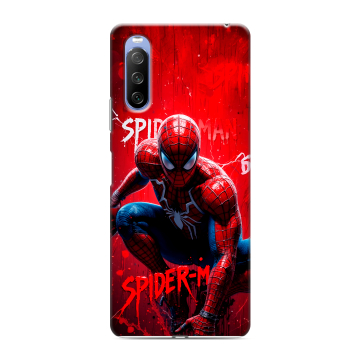 Силиконовый противоударный чехол на Sony Xperia 10 III с принтом Spiderman Человек паук Силиконовый противоударный чехол на Sony Xperia 10 III с принтом Spiderman Человек паук