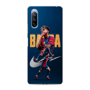 Силиконовый противоударный чехол на Sony Xperia 10 III с принтом Барселона Barca Yamal Силиконовый противоударный чехол на Sony Xperia 10 III с принтом Барселона Barca Yamal
