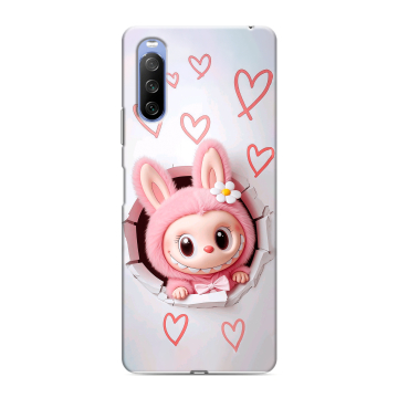 Силиконовый противоударный чехол на Sony Xperia 10 III с принтом Labubu Лабубу