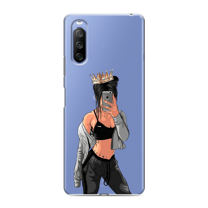 Силиконовый противоударный чехол на Sony Xperia 10 III с принтом Женские принты Силиконовый противоударный чехол на Sony Xperia 10 III с принтом Женские принты