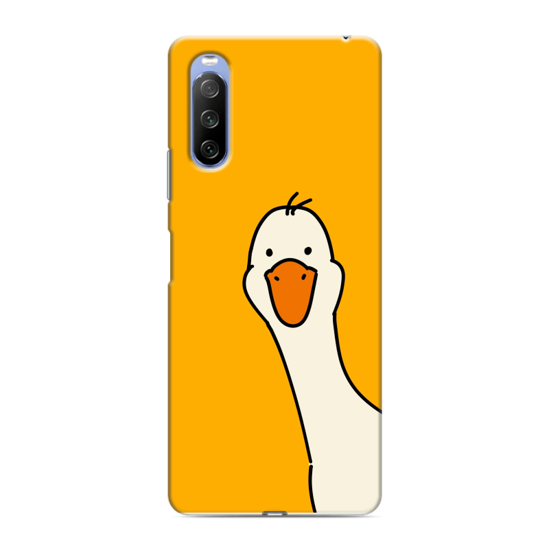 Силиконовый противоударный чехол на Sony Xperia 10 III с принтом Утка Силиконовый противоударный чехол на Sony Xperia 10 III с принтом Утка