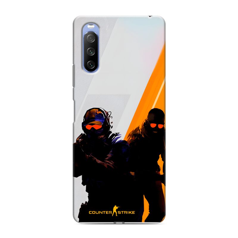 Силиконовый противоударный чехол на Sony Xperia 10 III с принтом Контер страйк Counter strike Силиконовый противоударный чехол на Sony Xperia 10 III с принтом Контер страйк Counter strike