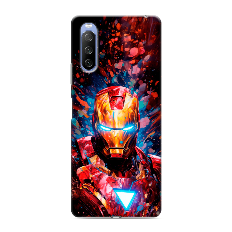 Силиконовый противоударный чехол на Sony Xperia 10 III с принтом Железный человек Ironman Силиконовый противоударный чехол на Sony Xperia 10 III с принтом Железный человек Ironman