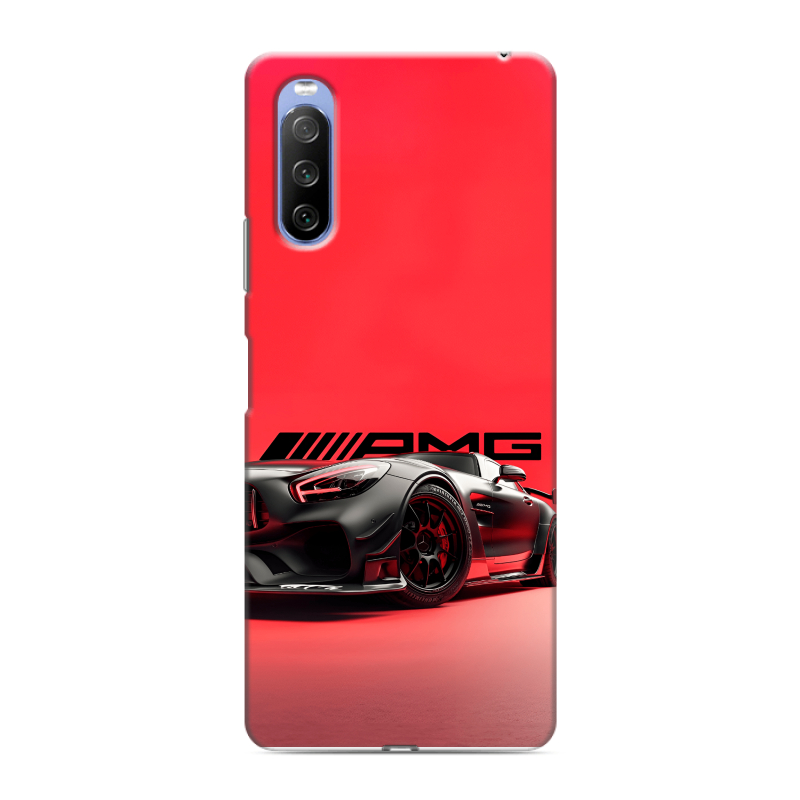 Силиконовый противоударный чехол на Sony Xperia 10 III с принтом Мерседес Mercedes AMG Силиконовый противоударный чехол на Sony Xperia 10 III с принтом Мерседес Mercedes AMG